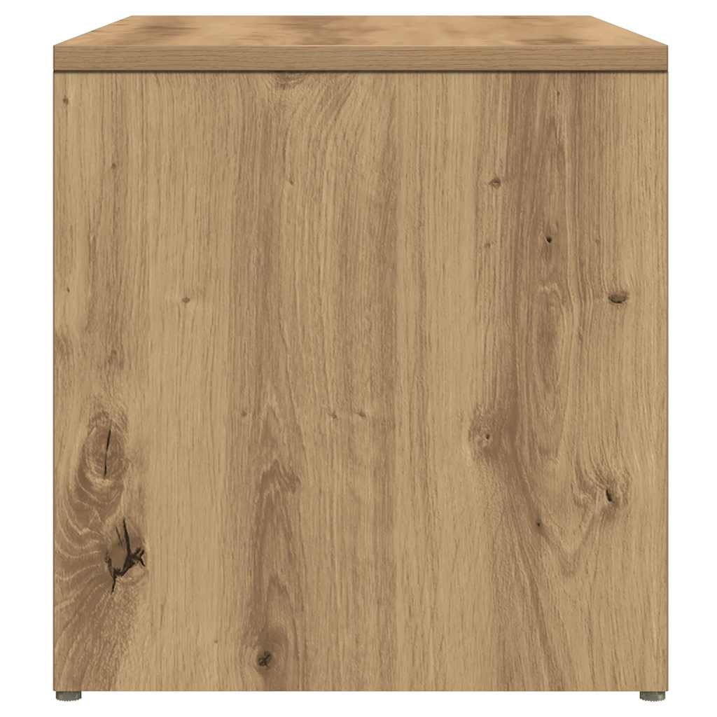 Tavolino Rovere Artigianale 59x36x38 cm in Legno Multistrato