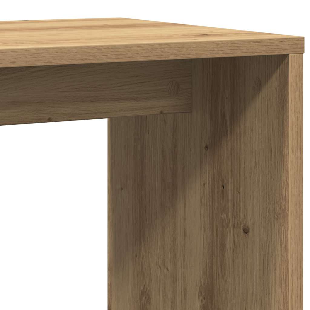 Tavolino Rovere Artigianale 59x36x38 cm in Legno Multistrato