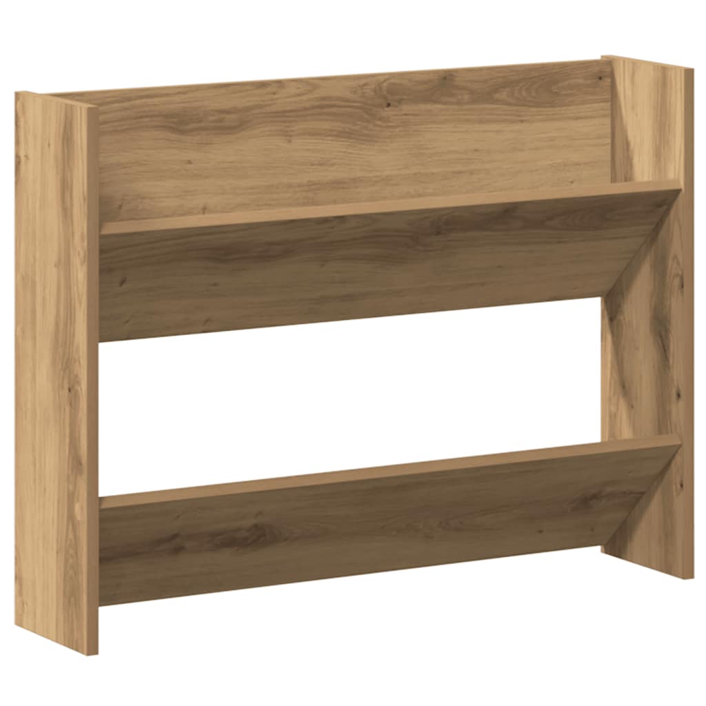 Scarpiera a Muro Rovere Artigianale 80x18x60 cm in Truciolato