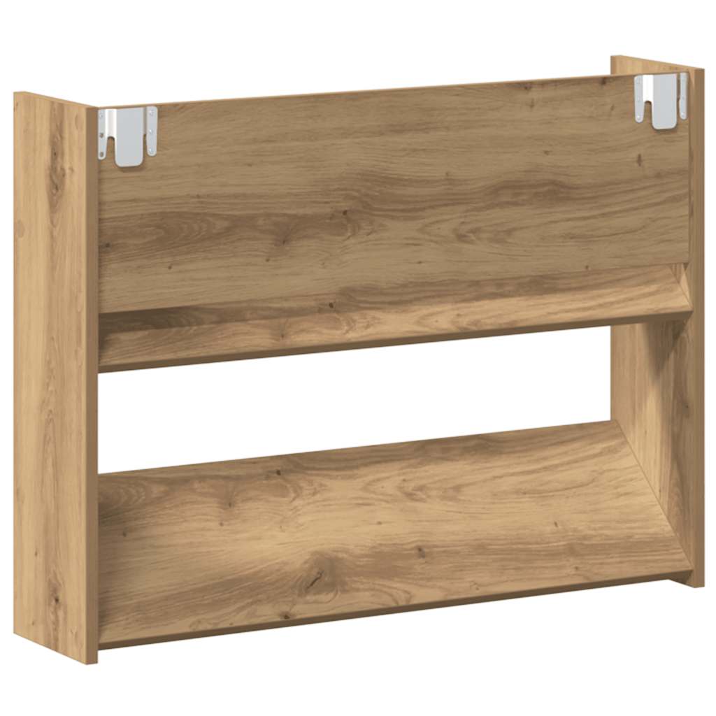 Scarpiera a Muro Rovere Artigianale 80x18x60 cm in Truciolato