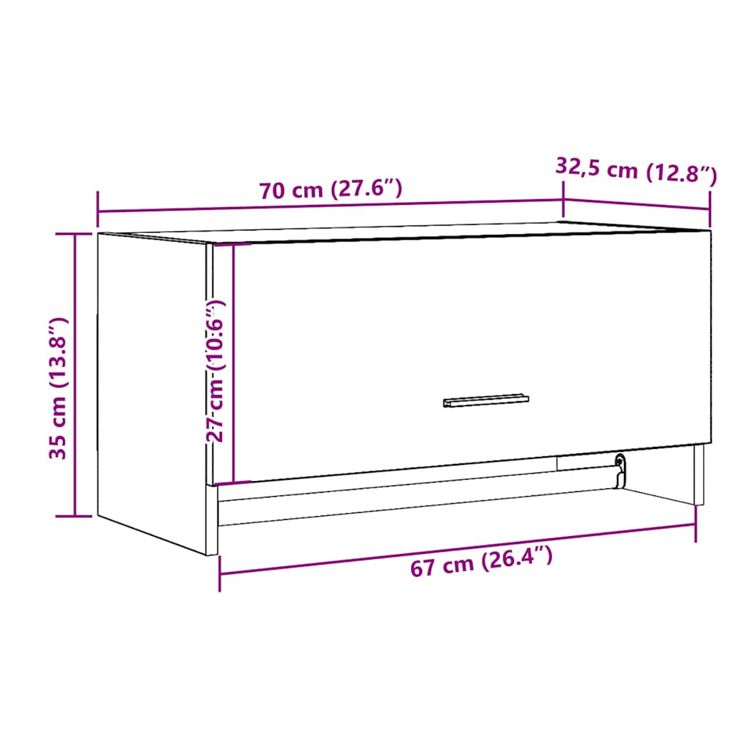 Armadio Rovere Artigianale 70x32,5x35 cm in Truciolato - homemem39
