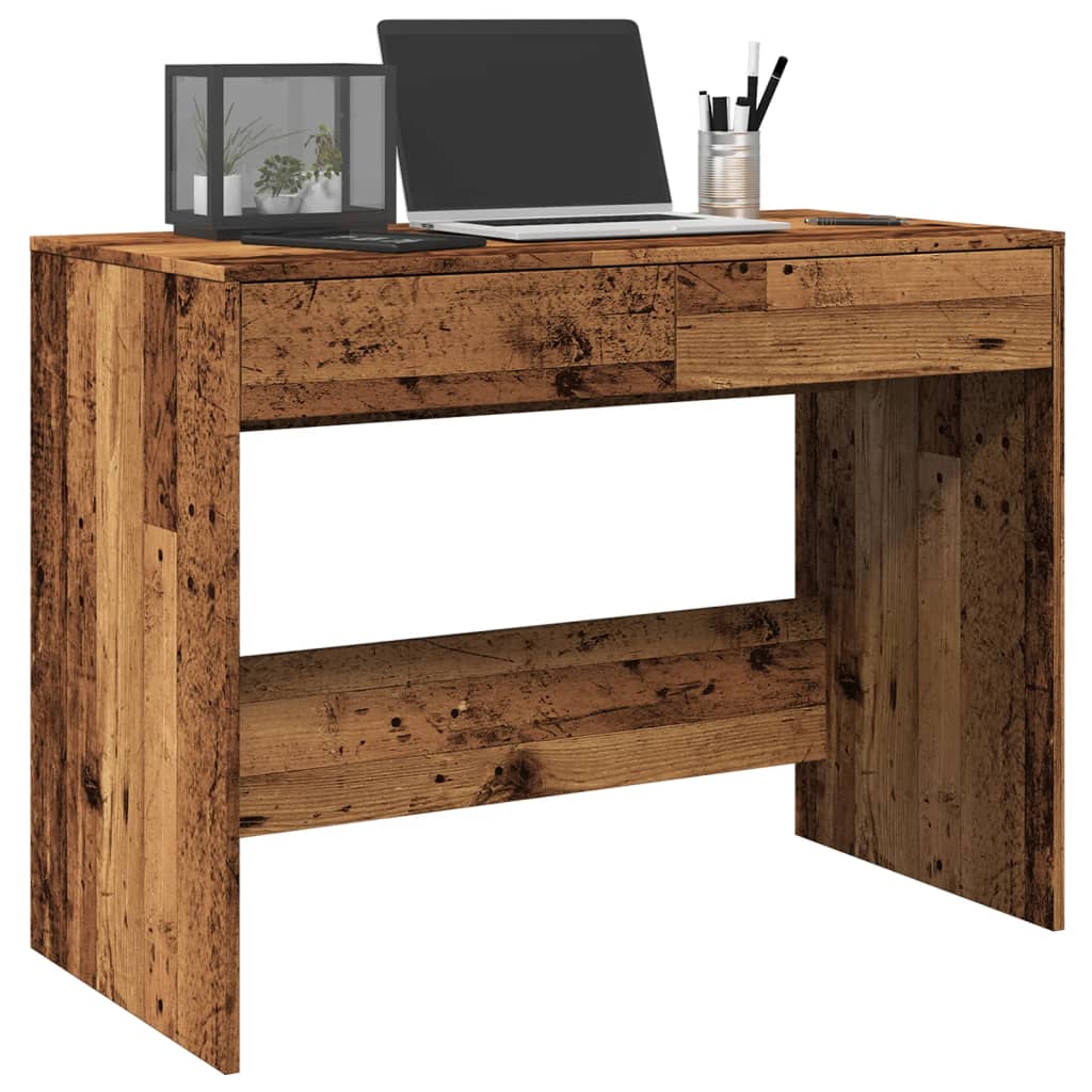 Scrivania Legno Antico 101x50x76,5 cm in Legno Multistrato - homemem39