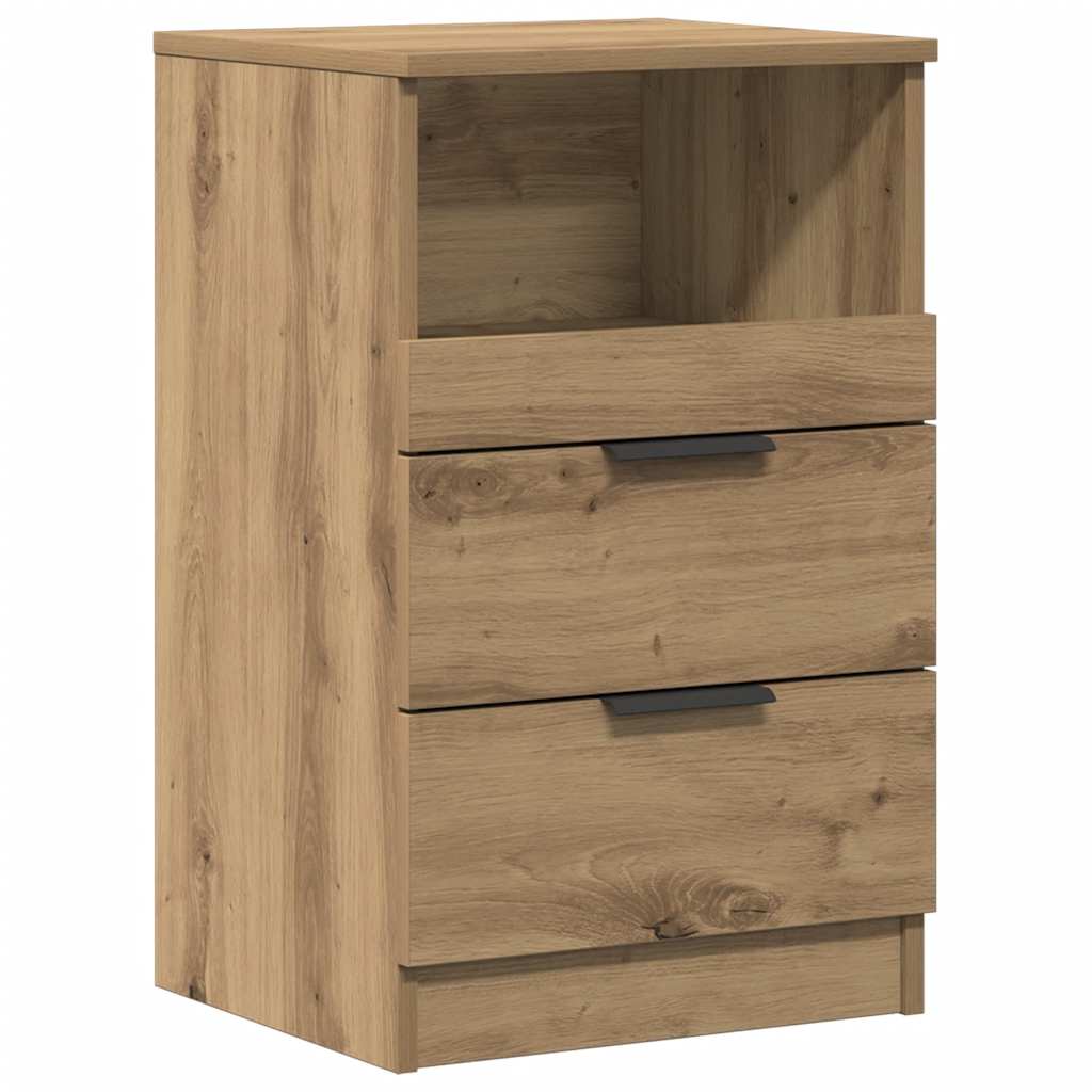 Comodino Rovere Artigianale 40x36x65 cm in Legno Multistrato