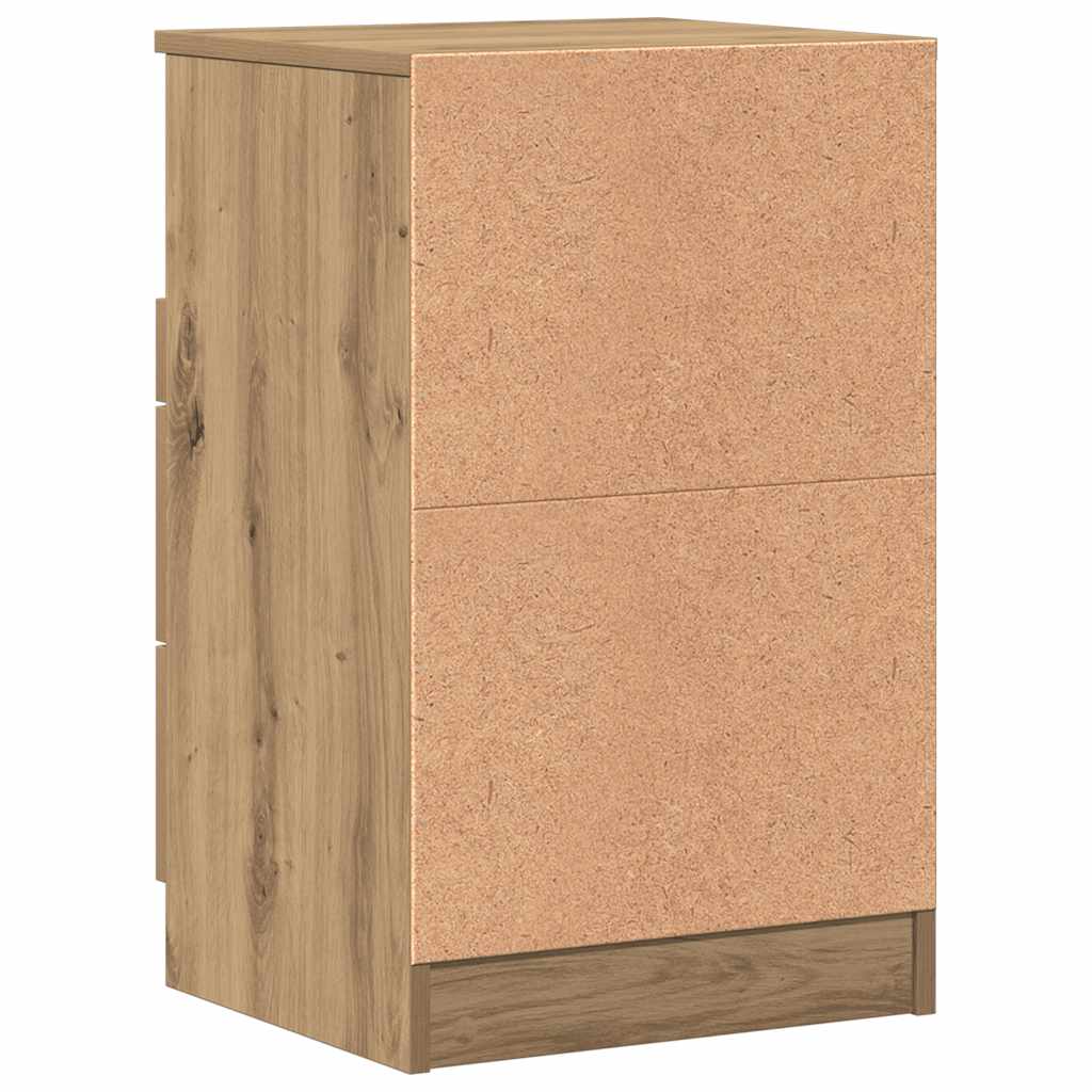 Comodino Rovere Artigianale 40x36x65 cm in Legno Multistrato