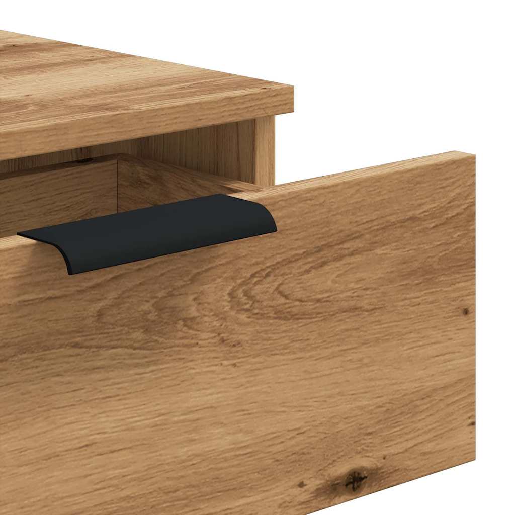 Tavolo Consolle Rovere Artigianale 90x36x75 cm in Truciolato - homemem39