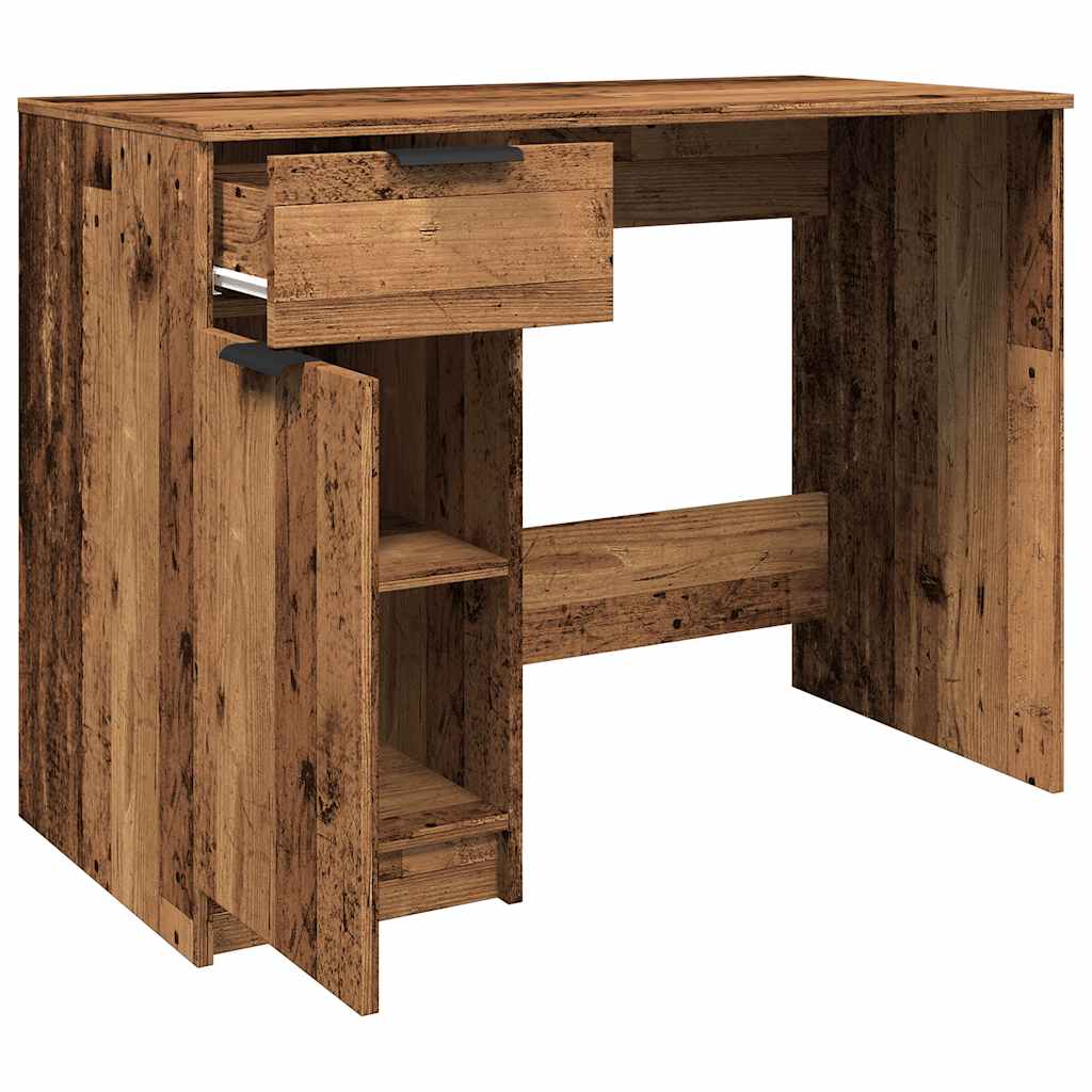 Scrivania Legno Antico 100x50x75 cm in Truciolato - homemem39