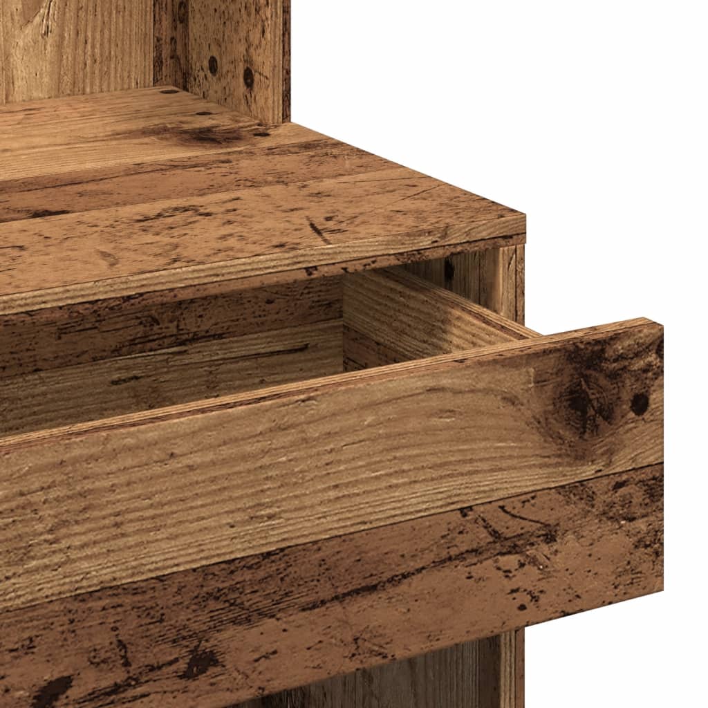 Toeletta con LED Legno Antico 60x40x140 cm - homemem39