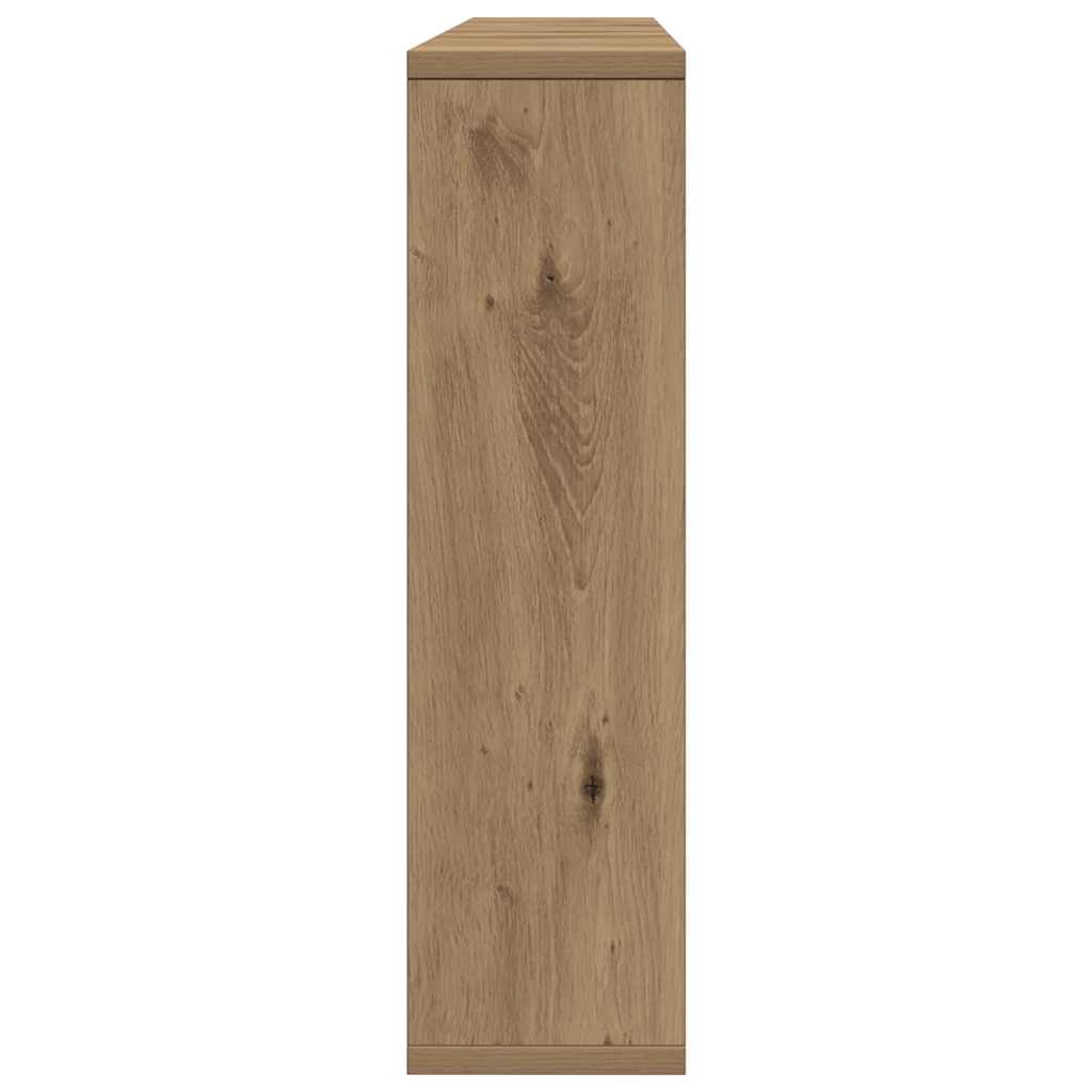 Mobile a Specchio LED Rovere Artigianale 76x15x55cm Multistrato - homemem39