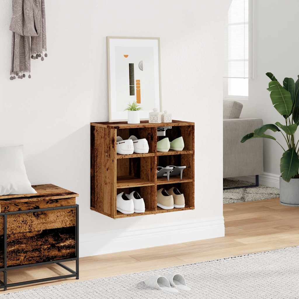 Scarpiera Legno Antico 52x30x50 cm - homemem39