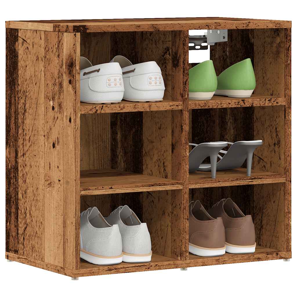 Scarpiera Legno Antico 52x30x50 cm - homemem39