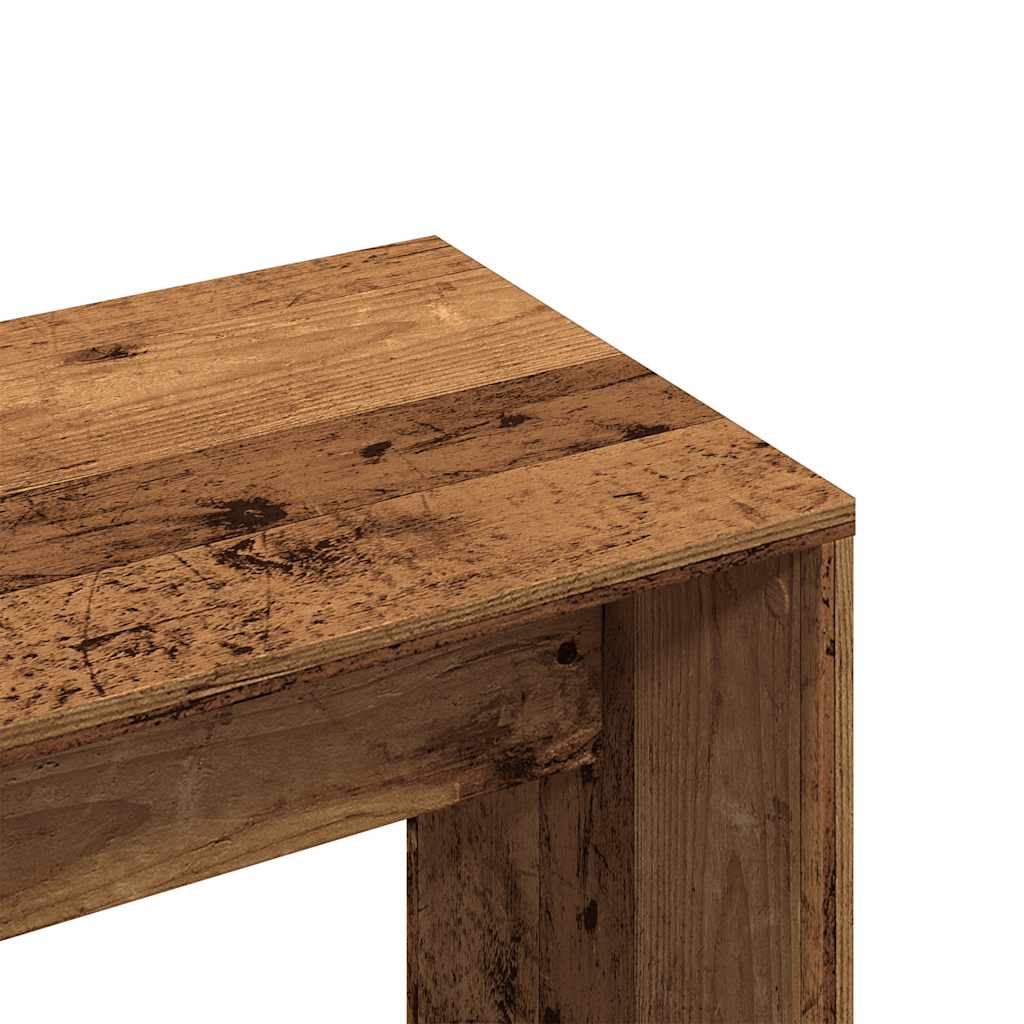 Sgabello da Toeletta Legno Vecchio 70x35x45cm Legno Multistrato - homemem39