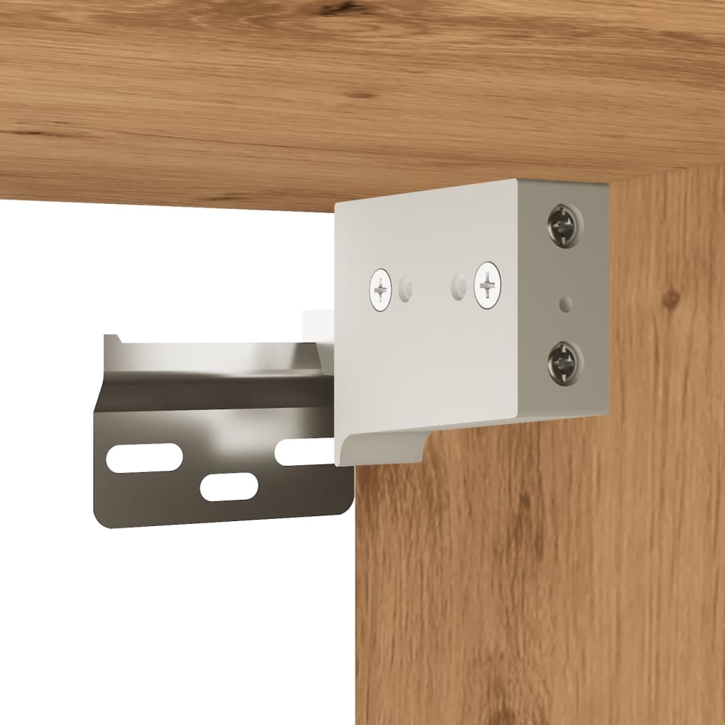 Mobile a Parete Rovere Artigianale 80x33x80cm Legno Multistrato - homemem39