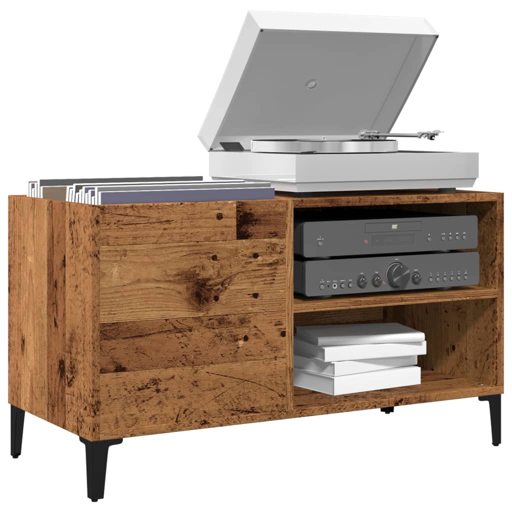 Mobile Porta Dischi Legno Antico 84,5x38x48cm Legno Multistrato - homemem39