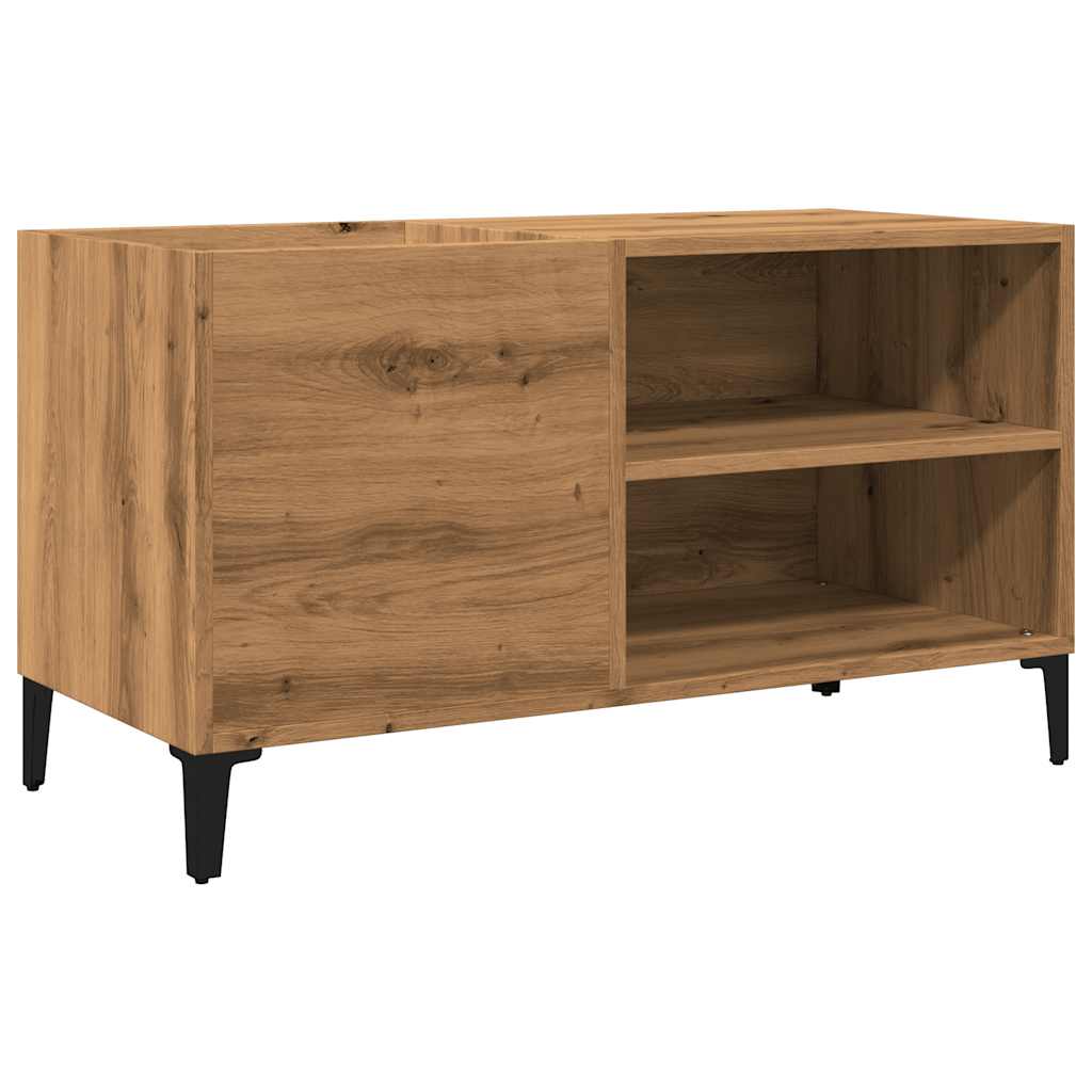 Mobile Porta Dischi Rovere Artigianale 84,5x38x48cm Multistrato - homemem39