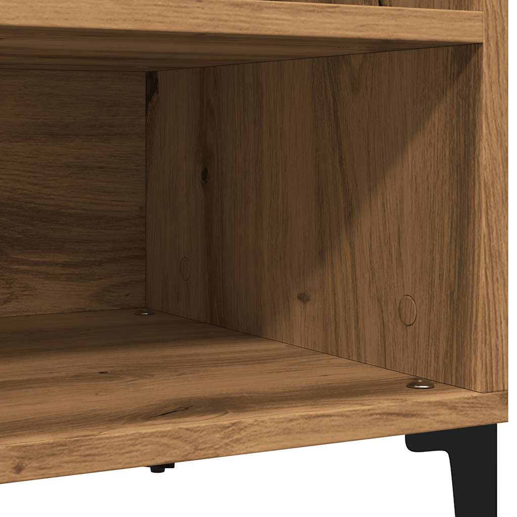 Mobile Porta Dischi Rovere Artigianale 84,5x38x48cm Multistrato - homemem39