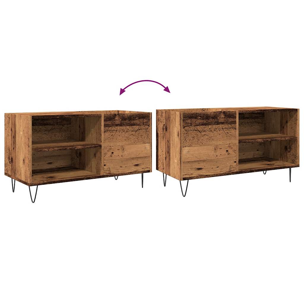 Mobile Porta Dischi Legno Antico 84,5x38x48cm Legno Multistrato - homemem39