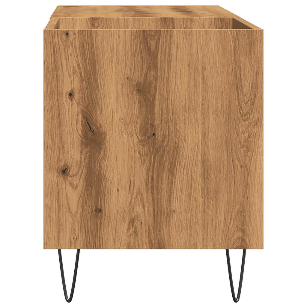 Mobile Porta Dischi Rovere Artigianale 84,5x38x48cm Multistrato - homemem39