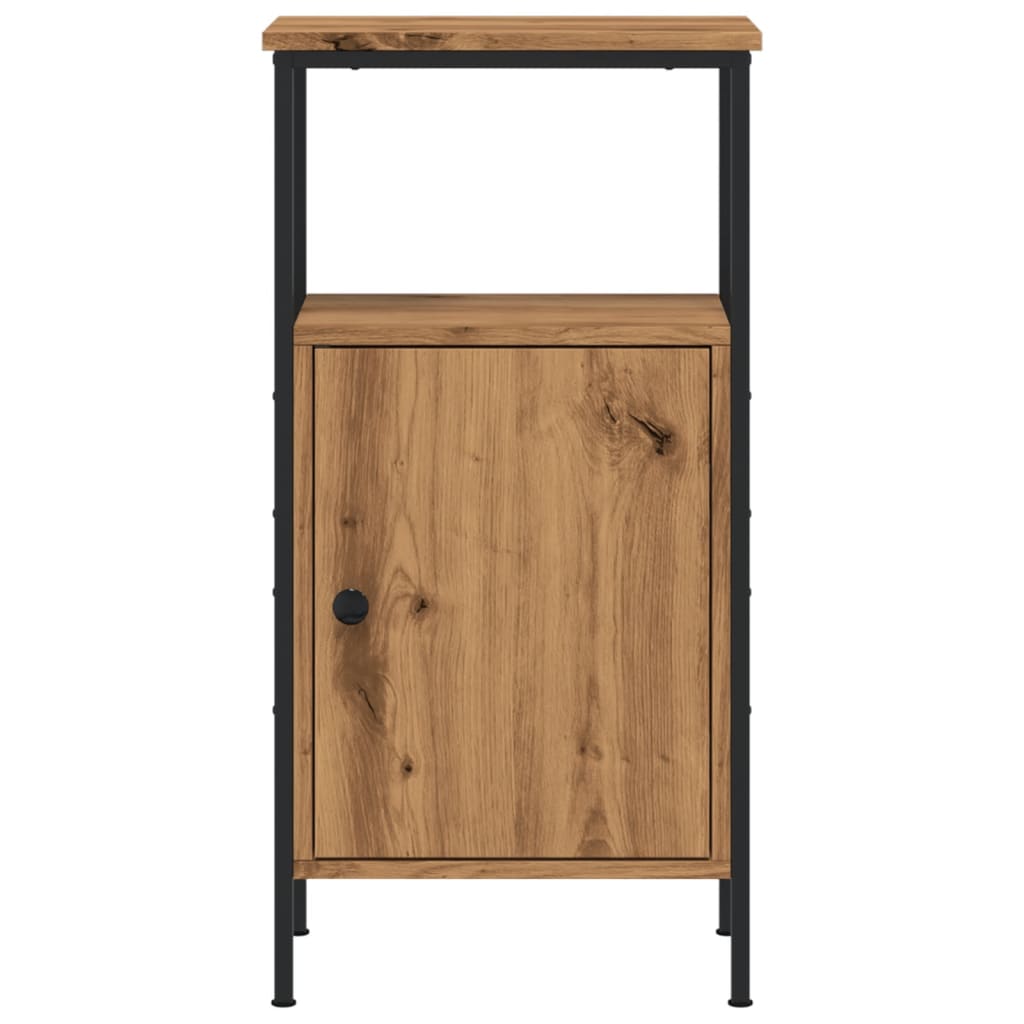 Comodini 2pz Rovere Artigianale 41x31x80cm in Legno Multistrato