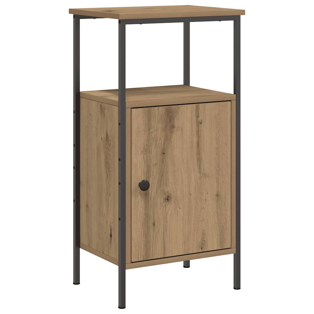 Comodini 2pz Rovere Artigianale 41x31x80cm in Legno Multistrato