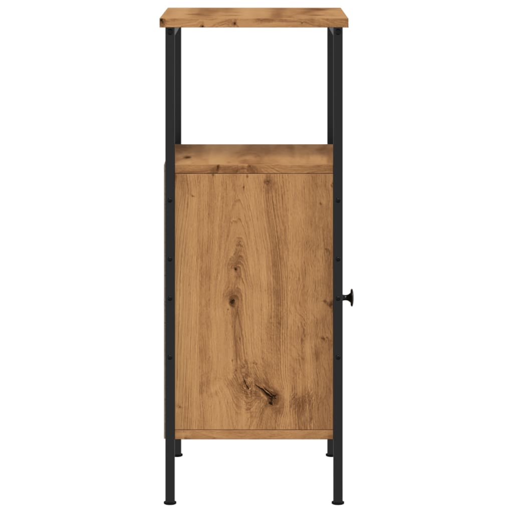 Comodini 2pz Rovere Artigianale 41x31x80cm in Legno Multistrato