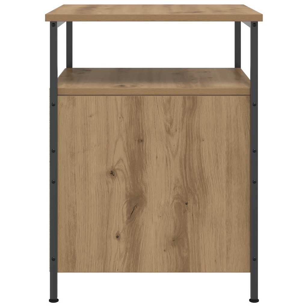 Comodini 2pz Rovere Artigianale 44x45x60cm in Legno Multistrato