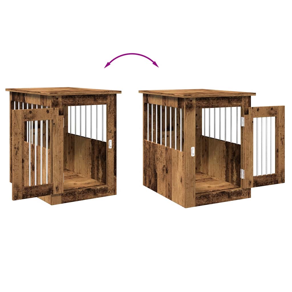 Gabbia Cani da Arredamento Legno Antico Legno Multistrato - homemem39