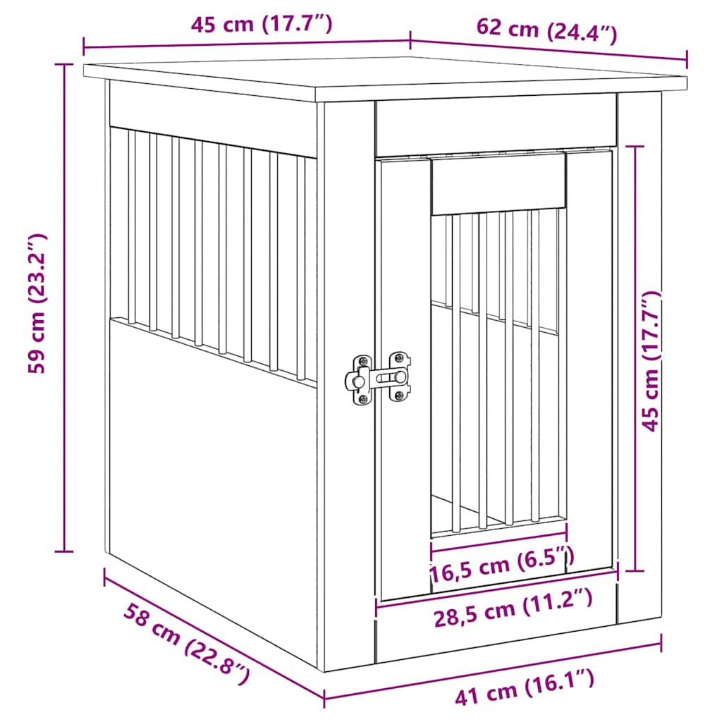Gabbia Cani Arredamento Rovere Artigianale Legno Multistrato | homemem39