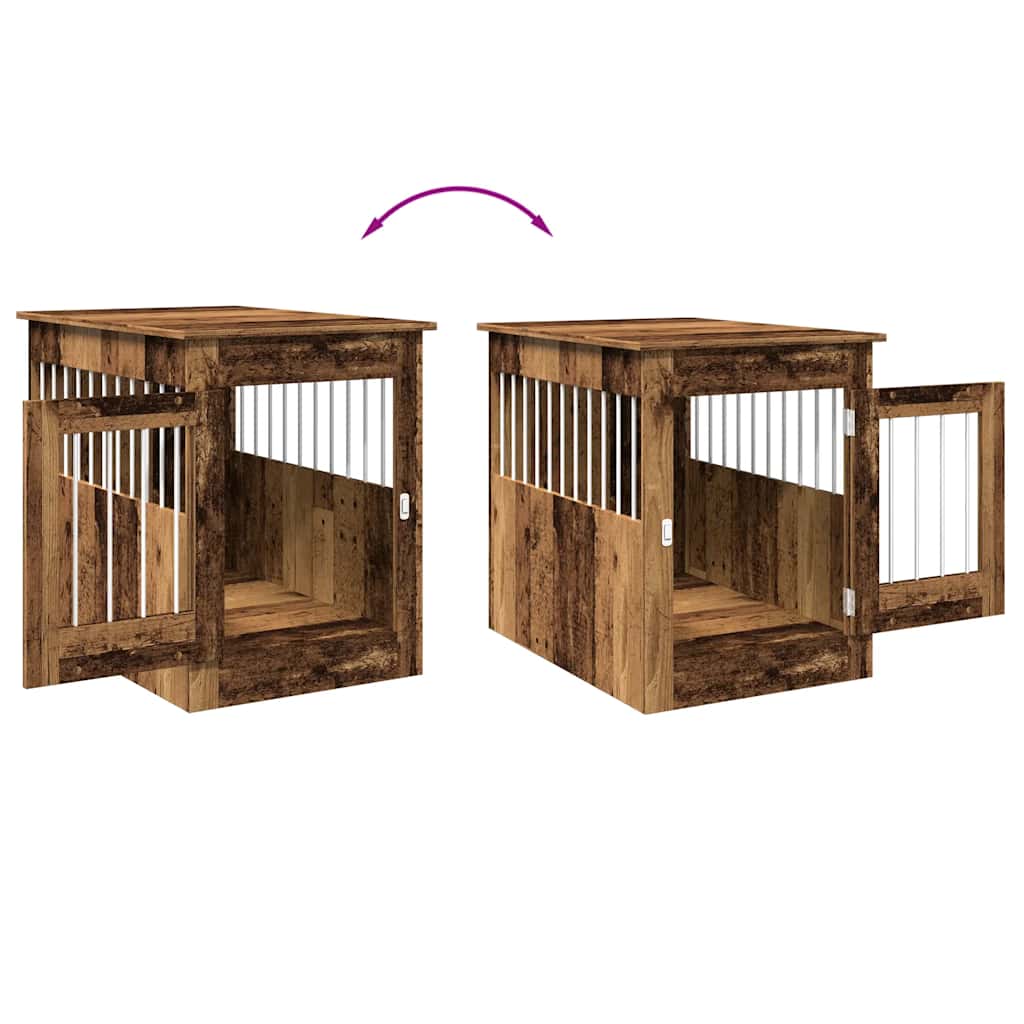Gabbia Cani da Arredamento Legno Antico Legno Multistrato - homemem39