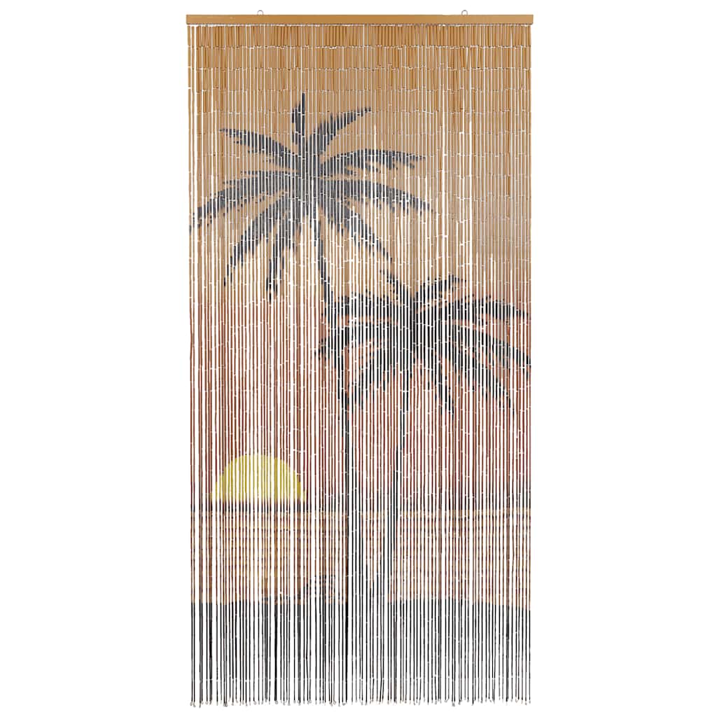 Tenda Antimosche per Porte Stampa Palma 90x220 cm Bambù - homemem39