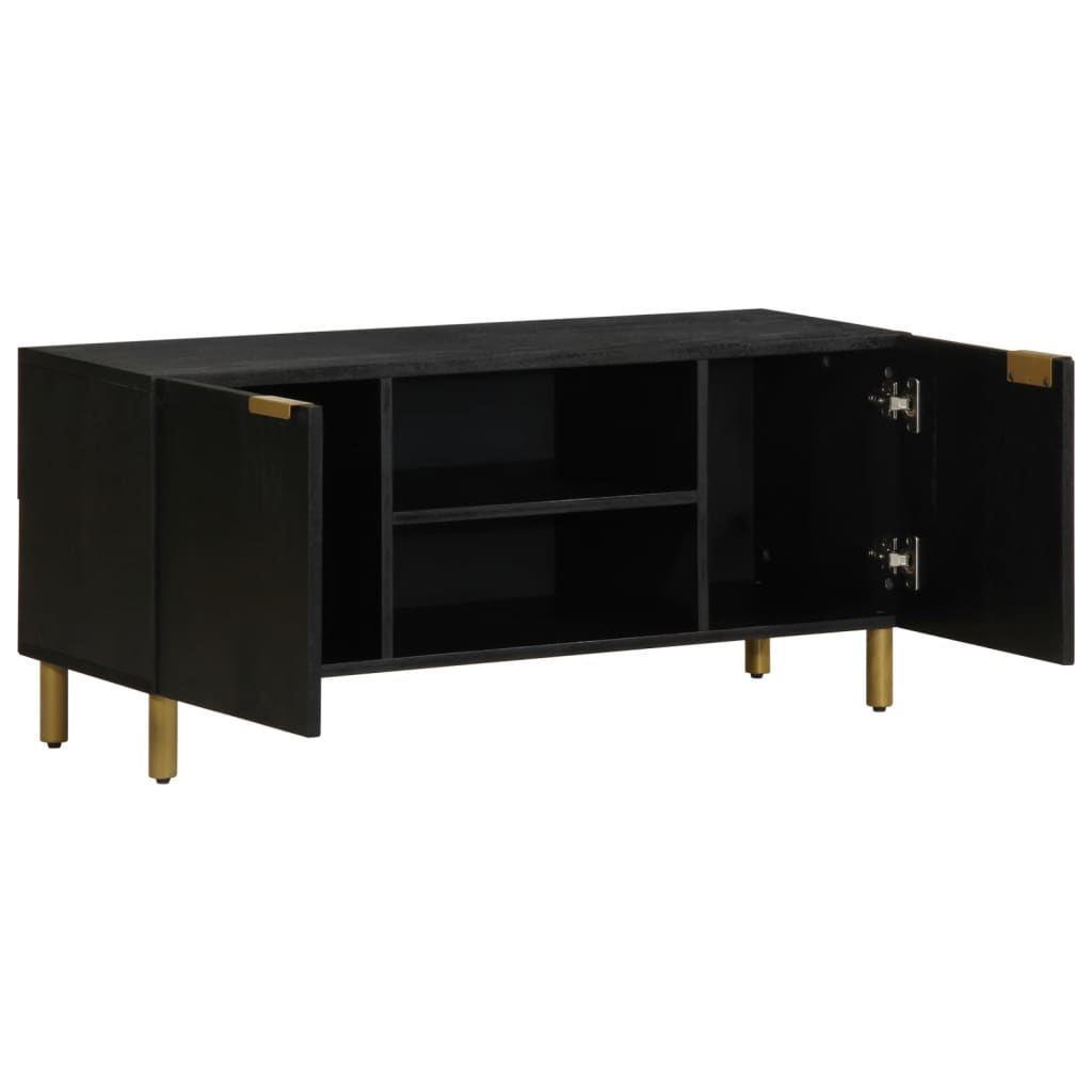 Mobile Porta TV Nero 105x33x46 cm in Legno Multistrato - homemem39