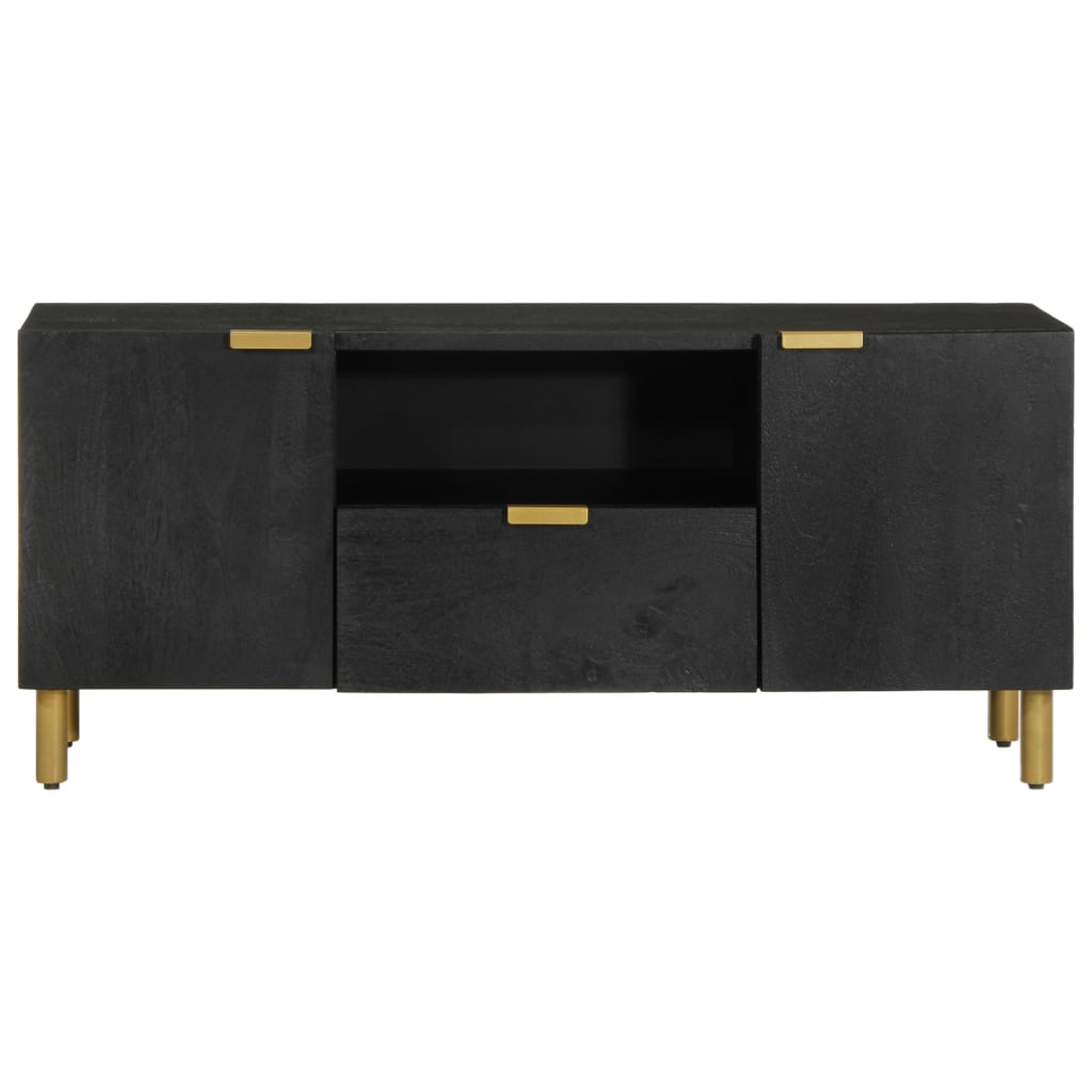 Mobile Porta TV Nero 105x33x46 cm in Legno Multistrato - homemem39