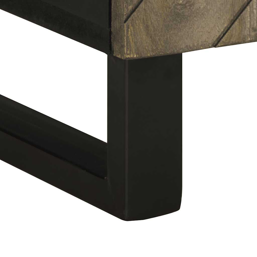 Mobile Porta TV Nero 105x33x46 cm in Legno Massello di Mango - homemem39