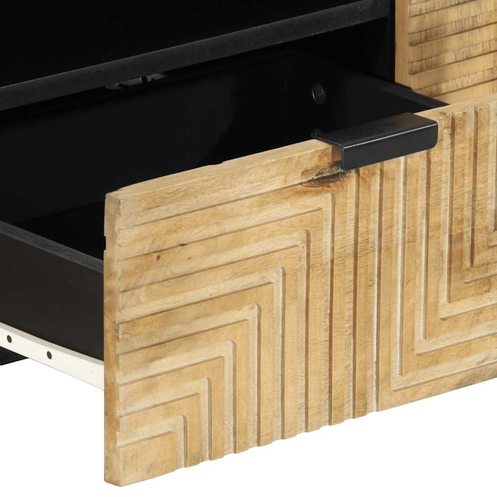 Mobile Porta TV Marrone 105x33x46cm in Legno Massello di Mango - homemem39
