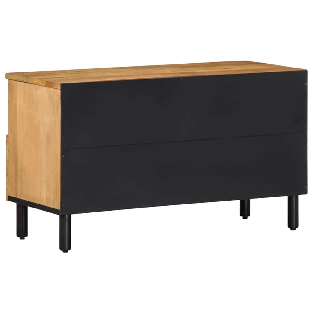 Mobile Porta TV Marrone 80x33x46 cm in Legno Massello di Mango - homemem39