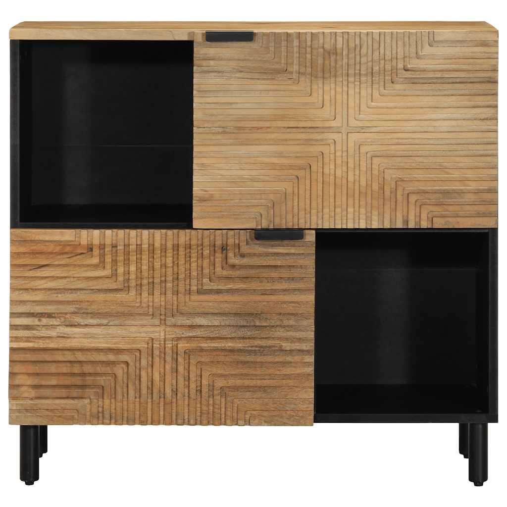 Credenza Marrone 80x33x75 cm in Legno Massello di Mango - homemem39