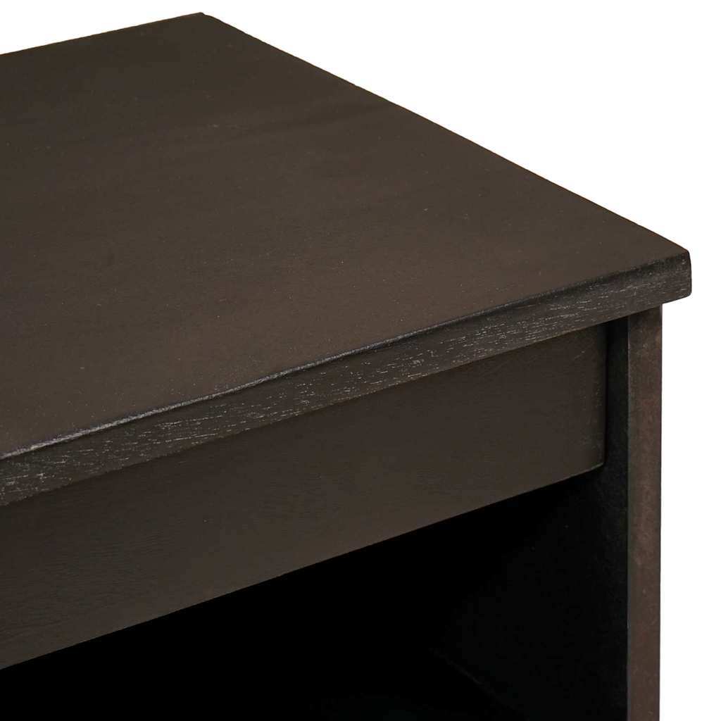 Credenza Nero e Oro 60 x 33 x 75 cm legno massello di mango