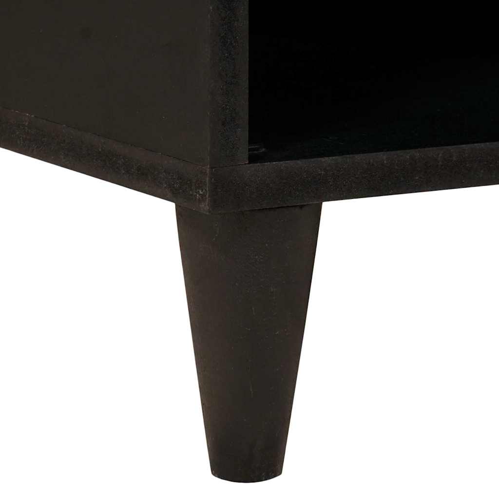 Mobile laterale con archiviazione Nero e Oro 80 x 33.5 x 75 cm
