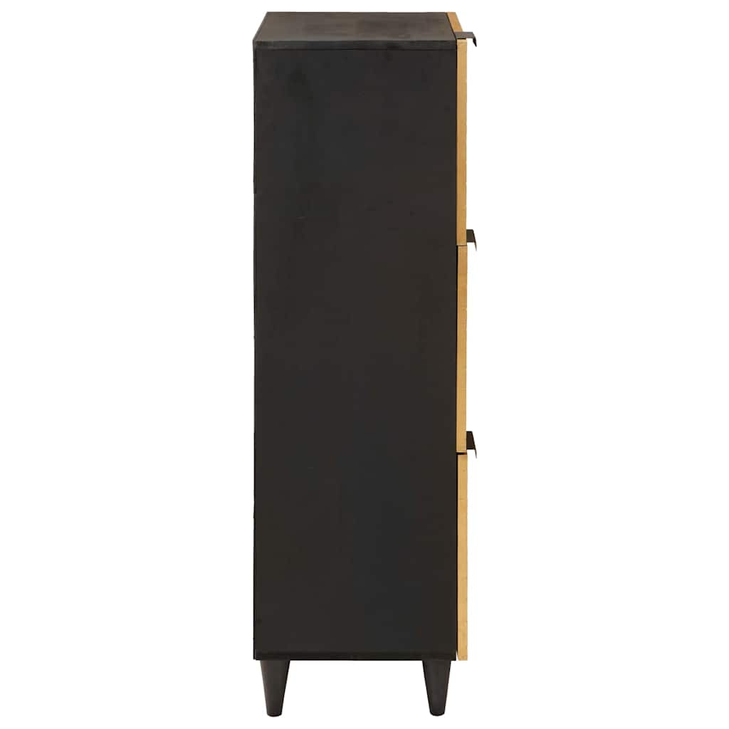 Mobile laterale con archiviazione Nero e Oro 40 x 33.5 x 110 cm