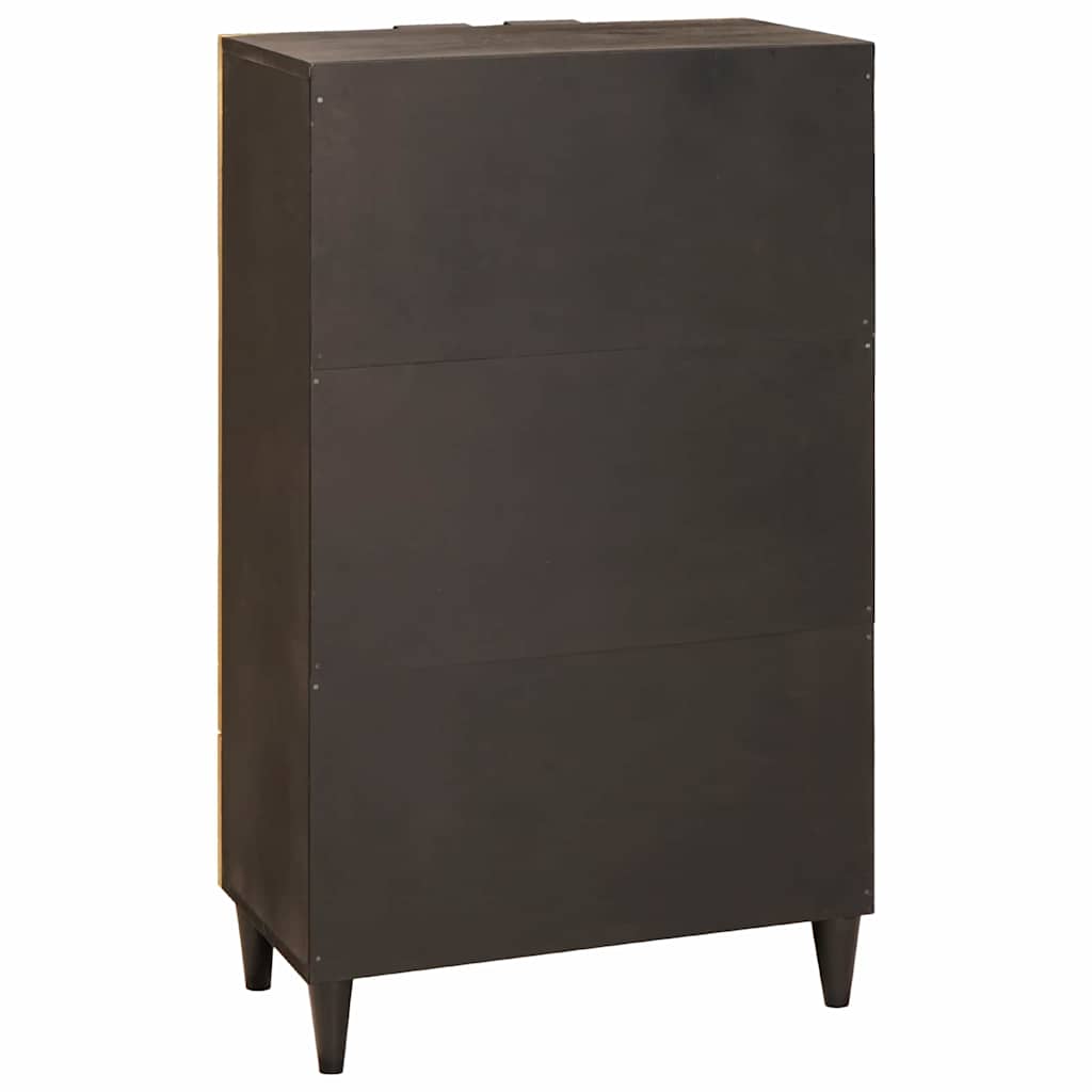 Mobile laterale con cassetto Nero e Oro 60 x 33.5 x 100 cm