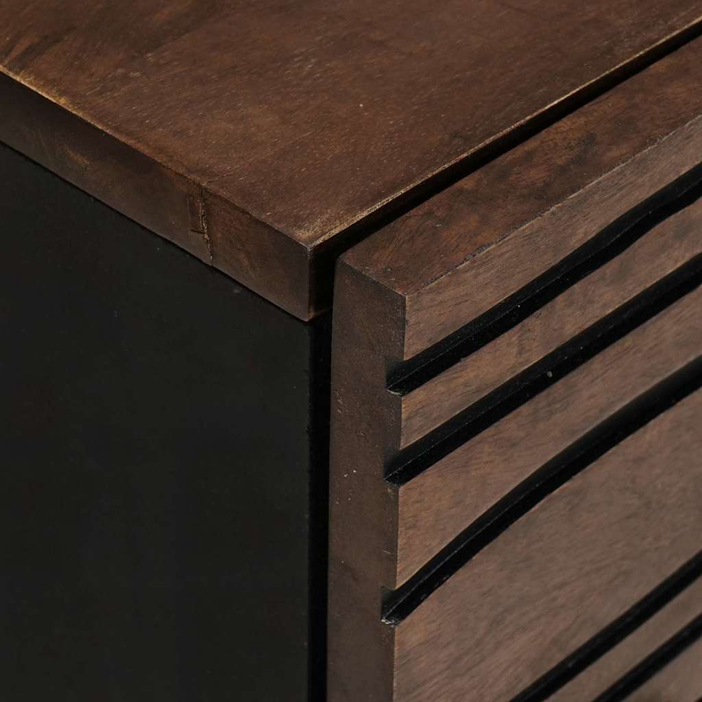 Armadio da Notte Noce 50 x 33 x 60 cm legno massello di mango