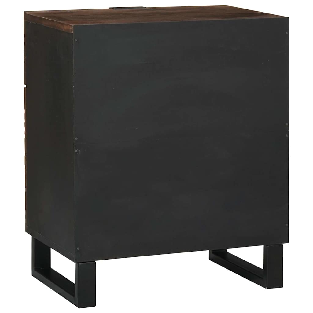 Armadio da Notte Noce 50 x 33 x 60 cm legno massello di mango