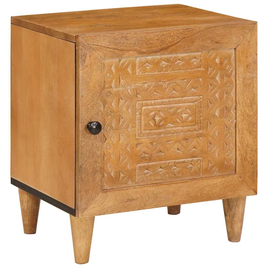 Comodino Marrone chiaro 40 x 33 x 46 cm legno massello di mango