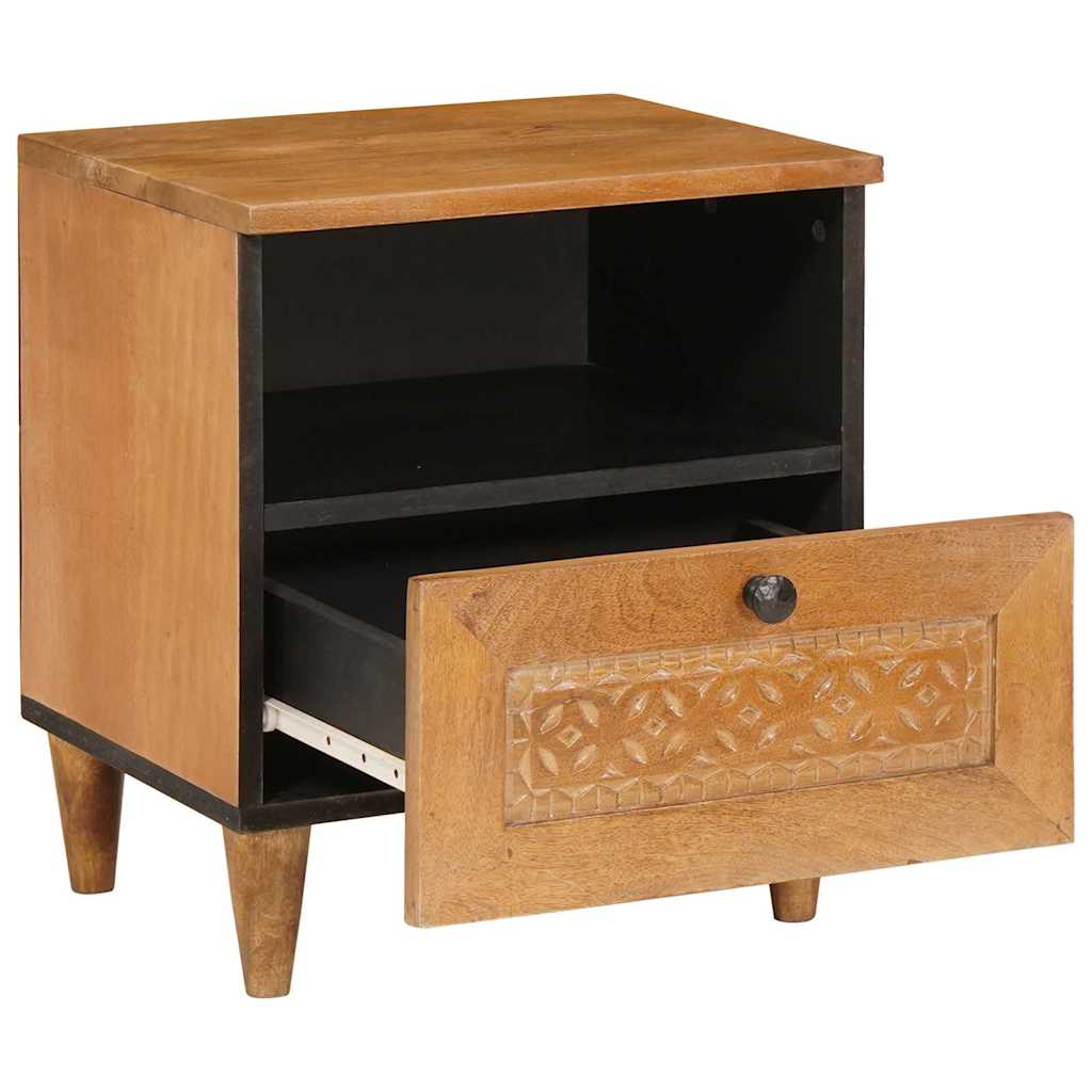 Comodino con cassetto 2 pcs Marrone chiaro 40 x 33 x 46 cm