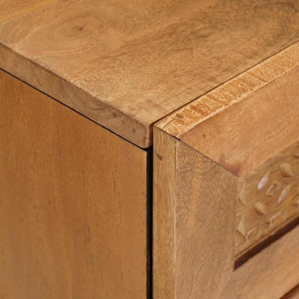 Comodino Marrone chiaro 50 x 33 x 60 cm legno massello di mango