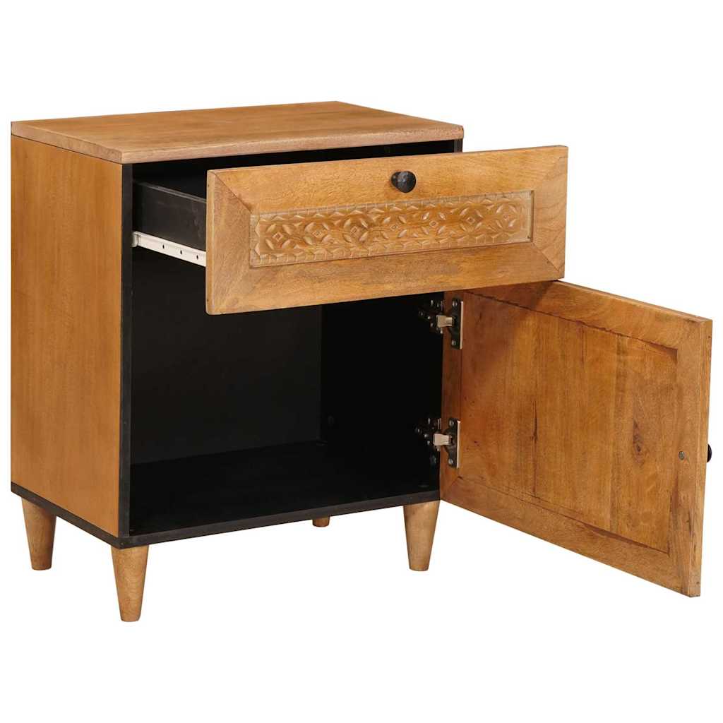 Comodino Marrone chiaro 50 x 33 x 60 cm legno massello di mango