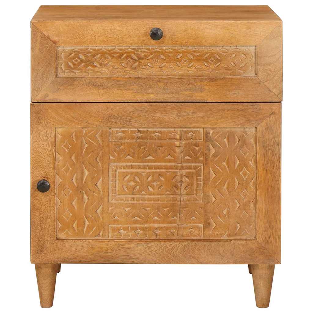 Comodino Marrone chiaro 50 x 33 x 60 cm legno massello di mango