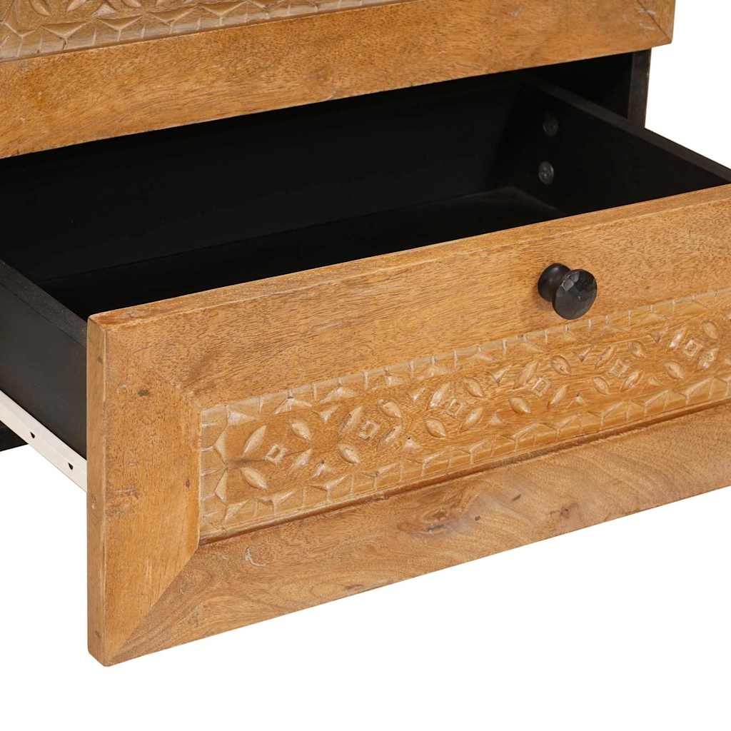 Comodino Marrone chiaro 50 x 33 x 60 cm legno massello di mango