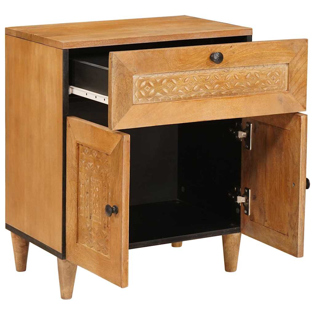 Comodino Marrone chiaro 50 x 33 x 60 cm legno massello di mango