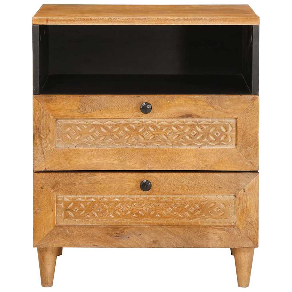 Comodino Marrone chiaro 50 x 33 x 60 cm legno massello di mango