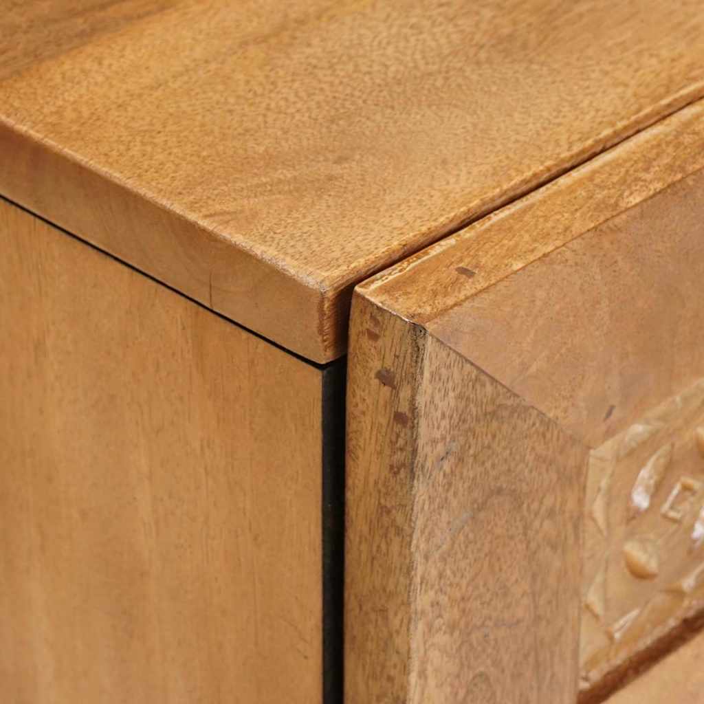 Comodino Marrone chiaro 50 x 33 x 60 cm legno massello di mango